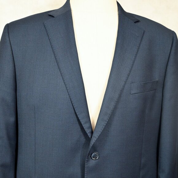 GORGEOUS Peter Millar Solid Blue Wool Dobby Weave Dual...